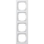 Gira E2 Afdekraam 4 voudig zuiver wit (hagelwit) 021429, Nieuw, Stopcontact