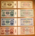 Mongolië. - 10 x 1, 3, 5, 10, 20, 25, 50, 100 Tugrik - 1966,