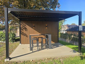 Aluminium Pergola shift basic 400 x 300 cm, Tuin en Terras, Ophalen, Gebruikt