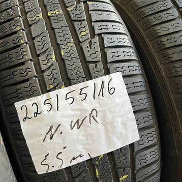 2 x Nokian WR 225-55-16 Winterbanden 5,5mm, Auto-onderdelen, Banden en Velgen, Gebruikt, 16 inch, Band(en), Personenwagen