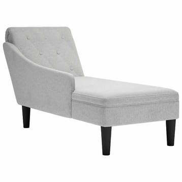 vidaXL Chaise longue met kussen en rechterarmleuning stof, Verzenden, Nieuw