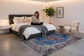 Klassiek blauw Vintage - Vloerkleed - 225 cm - 110 cm -, Nieuw