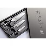 Yaxell Ran Messenset – Giftset – 3-delig – Santoku Mes, Ophalen of Verzenden, Nieuw, Overige materialen, Bestekset