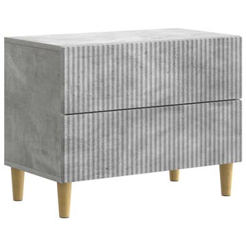 vidaXL Nachtkastje met lade Betongrijs 62 x 34,5 x 48 cm, Huis en Inrichting, Slaapkamer | Nachtkastjes, Minder dan 45 cm, Verzenden