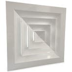 Vierkant plafondrooster met vast uitblaaspatroon 450x450mm, Verzenden, Nieuw
