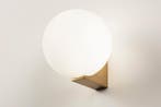 Rietveld Wandlampen - Wit, Goud - Glas, Metaal, Verzenden, Nieuw