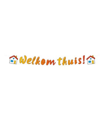 Welkom Thuis Letterslinger Cartoon, Hobby en Vrije tijd, Ophalen of Verzenden, Nieuw