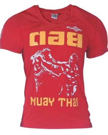 Fluory Fight Game Muay Thai Kickboxing T-Shirt Rood, Ophalen of Verzenden, Nieuw
