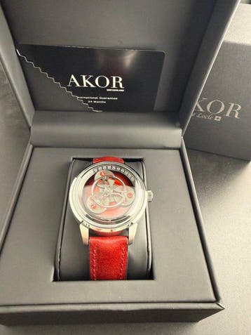 AKOR Le Locle - Rouge Magma-01 - Automatic Magic Hours - New, Nieuw