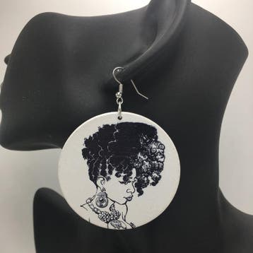 Africa inspired earrings | Kinky Hair, Ophalen of Verzenden, Nieuw