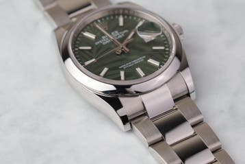 Rolex Datejust 126200 - Palm motif dial - 2023, Staal, Gebruikt, Polshorloge, Ophalen of Verzenden