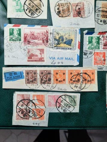 China 1919/1960 - Frankering uit China voor Europa - Michel, Gestempeld