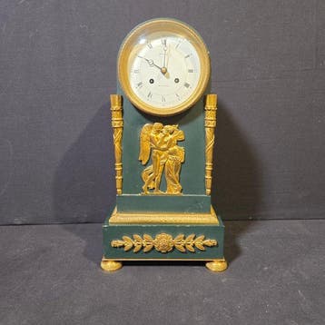 Figurale pendule Empire - Verguld brons - 1970-1980 -, Antiek en Kunst