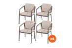 Set van 4 - Taste by 4SO Barolo dining tuinstoel in terre, Tuin en Terras, Tuinsets en Loungesets, Verzenden, Nieuw, Overige materialen