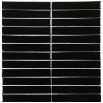 Mozaiek Tegel Sevilla 29,6x30 cm Finger Glossy Black (Prijs, Ophalen of Verzenden, Nieuw