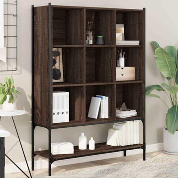 vidaXL Boekenkast 102x30x141,5 cm bewerkt hout bruin, Verzenden, Nieuw, Overige houtsoorten