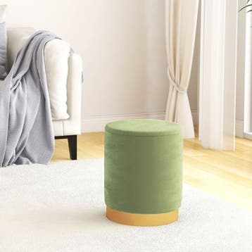 vidaXL Hocker met opbergruimte rond fluweel 31 x 37 cm, Verzenden, Nieuw