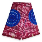 Afrikaanse stof - Blauw / Roze Tie Dye - Polycotton - 1 yard, Ophalen of Verzenden, Nieuw