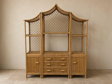 Étagère - Italiaanse pagode étagère / boekenkast - Rattan,