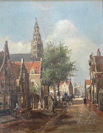 C. H. Dijkman (1879-1954) - Stadsgezicht