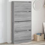 vidaXL Schoenenkast met 4 klaplades 80x21x163,5 cm grijs, Verzenden, Nieuw