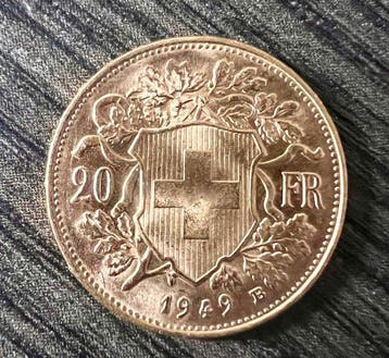Zwitserland. 20 Francs 1869