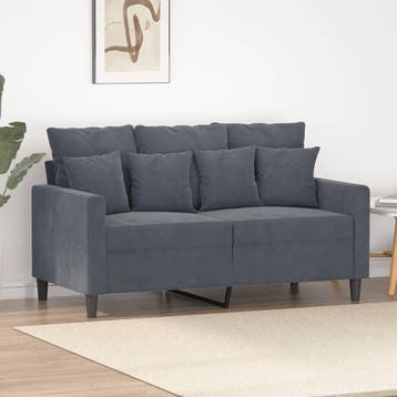 Loveseat donkergrijs | 25% Korting | Tweedekansje, Tweepersoons, 75 tot 100 cm, Ophalen of Verzenden, Zo goed als nieuw