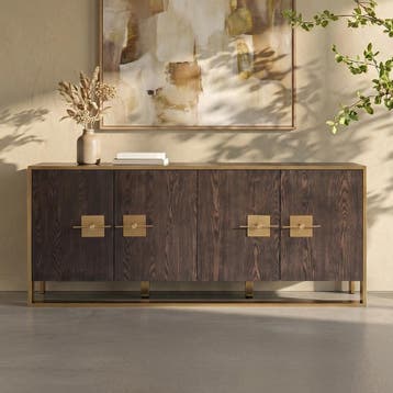 *WOONWINKEL* Kare Design Osaka Dressoir Messing En Donker Ho, Verzenden, Nieuw