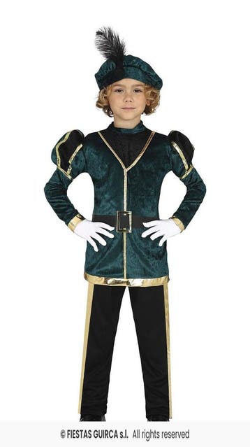 Hoofdpietje Kostuum Kind Groen/Zwart, Kleding | Dames, Carnavalskleding en Feestkleding, Ophalen of Verzenden, Nieuw