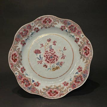 Bord - Porselein - fam rose yongzheng bord