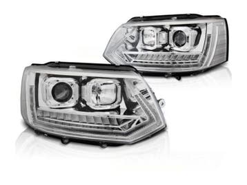Dynamisch knipperlicht koplamp unit Chrome geschikt voor VW, Verzenden, Nieuw, Volkswagen