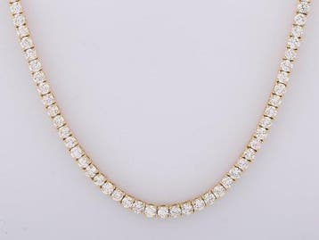 Halsketting - 18 karaat Geel goud - 10.19ct. tw. Diamant, Nieuw