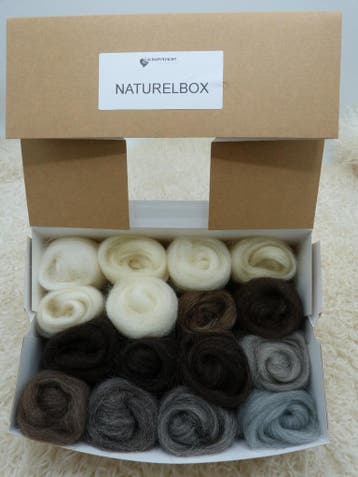 Lontwol Naturel-box, Ophalen of Verzenden, Nieuw, Overige typen, Wolvilt