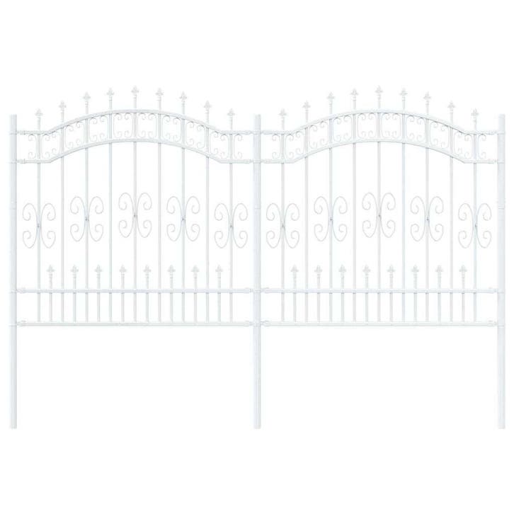 Witte Hek 165cm Staal | Laatste Stuk!, Tuin en Terras, Tuinhekken en Hekwerk, Met poort, Nieuw, IJzer, Tuinhek, Ophalen of Verzenden