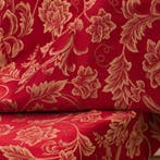 BA127 - Zeldzaam Italiaans damast jacquardweefsel – Rood en