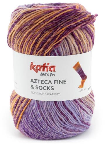 Katia Azteca Fine &amp; Socks - 35 Alpine Violet - Superwa, Ophalen of Verzenden, Nieuw