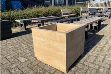 Rockwood® Plantenbak Zwaar Kunststof - Sand Beige 0.60m, Ophalen of Verzenden, Nieuw