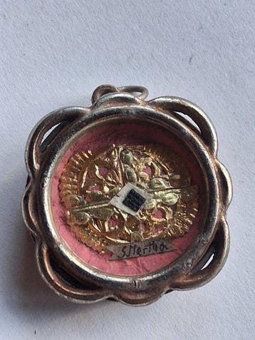 Relikwie - Legering, Verguld, Papier, Textiel, Glas -