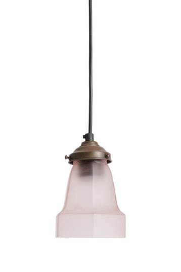 Art Deco Hanglamp, Roze Hanglamp, Vintage Hanglamp, Antiek en Kunst, Ophalen of Verzenden