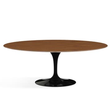 Ovale Saarinen Tulip tafel massief noten houten blad 235..., Huis en Inrichting, Nieuw