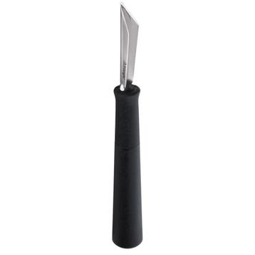 Triangle V-vormig Kerf- en Decoreermesje – 14 cm – Zwart, Nieuw, Ophalen of Verzenden, Rvs of Chroom, Vaatwasserbestendig
