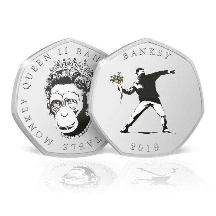 Banksy (1974) - Banksy Collectable Coin (The Coin Supplier), Antiek en Kunst, Kunst | Designobjecten