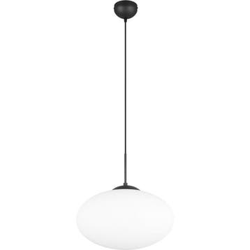 Zwarte LED Hanglamp van Metaal - Trion Ferdi 40cm, E27, Vers, Ophalen of Verzenden, Nieuw