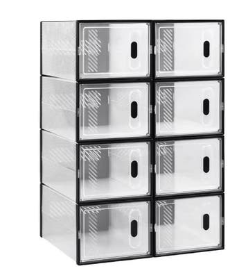 Transparante Schoenenboxen – Stapelbaar met Magneetdeur Set, Verzenden, Nieuw