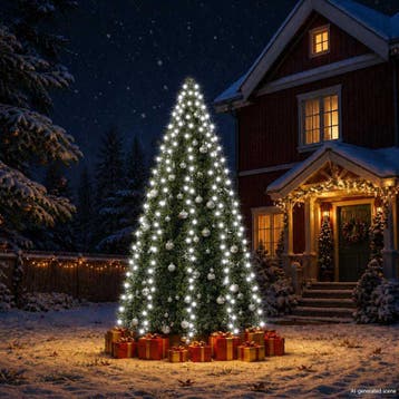vidaXL Kerstboomverlichting met 300 LEDs koudwit net 300 cm, Verzenden, Nieuw, Kunststof