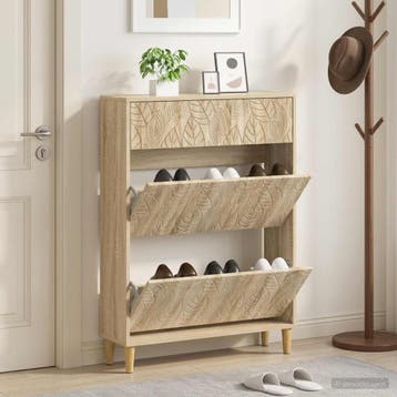 vidaXL Schoenenkast DELFT 78 x 24 x 103 cm Bewerkt hout, Verzenden, Nieuw