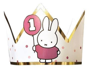 Kroontje Nijntje 1 jaar Roze/Goud, Ophalen of Verzenden, Nieuw