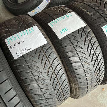 2 x Goodyear UltraGrip 195-55-16 RFT Winterbanden 5,5mm, Gebruikt, 16 inch, Band(en), Personenwagen