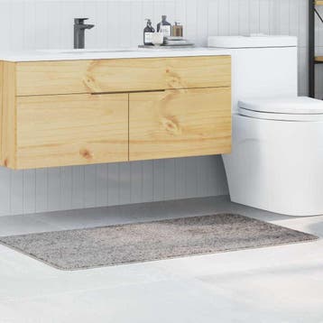 vidaXL Antislip Badmat Grijs 70 x 120 cm PP, Verzenden, Nieuw, Grijs