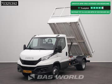 Iveco Daily 35C16 3.0L Kipper Dubbellucht 3,5t Trekhaak Navi, Stof, Gebruikt, Euro 6, Iveco